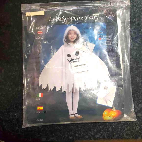 None Other - Lovely White Fairy- Halloween- Size: Child Medium- New- RRR Halloween Kids